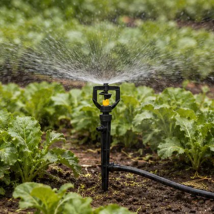 Microaspersor MF2 instalado em um sistema de irrigação