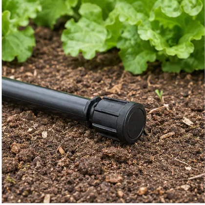 Válvula Autolimpante de Final de Linha instalado em um sistema de irrigação